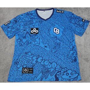 Cloud9 Official Pro Jersey 2025 Shirt Men's 2XL Blue Printed Short Sleeve V Neck